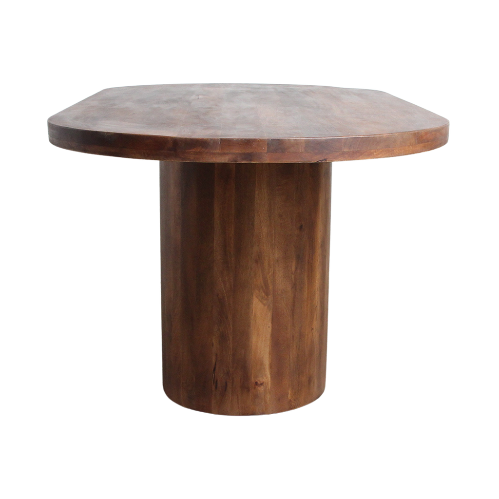 Table à manger ovale en bois de manguier brun chaleureux – 200x110 cm