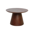 Table d’appoint ronde en bois de manguier brun conique – Ø55 cm