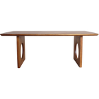 Table à manger manguier brun pieds ajourés - 180x90 cm