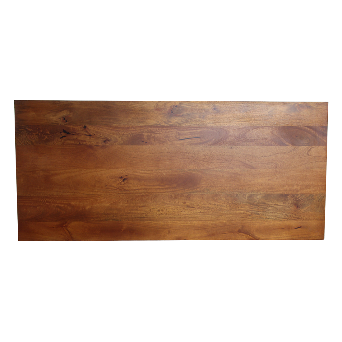 Table à manger manguier brun pieds U bords arrondis – 180x90 cm