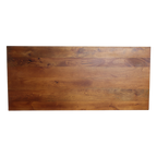 Table à manger manguier bord arrondi sculptural brun – 200x90 cm