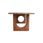 Table à manger manguier brun pieds sculpturaux - 200x90 cm