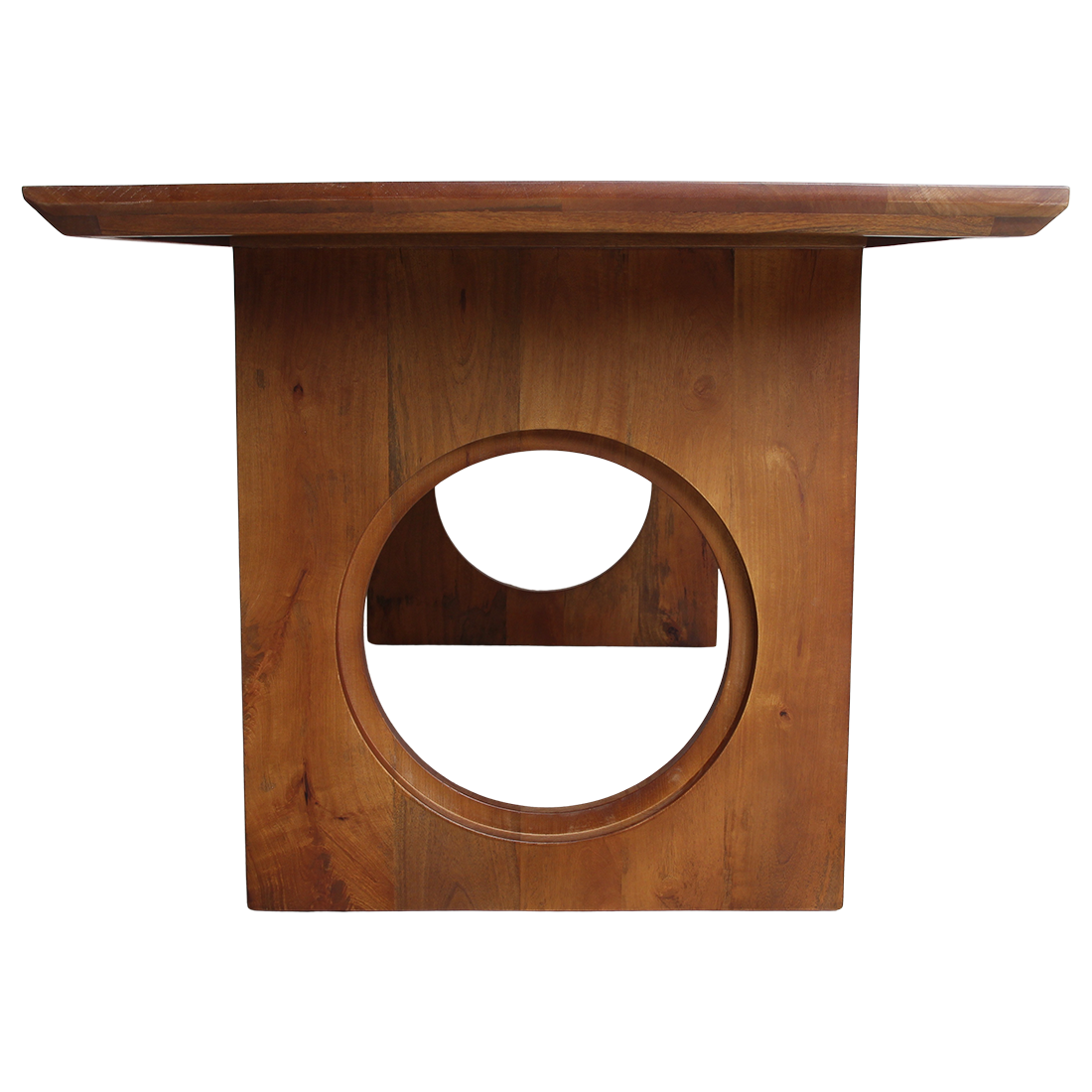 Table à manger manguier pieds ajourés design contemporain – 240x90 cm