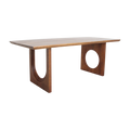 Table en bois de manguier brun sculpturale – 240x90 cm