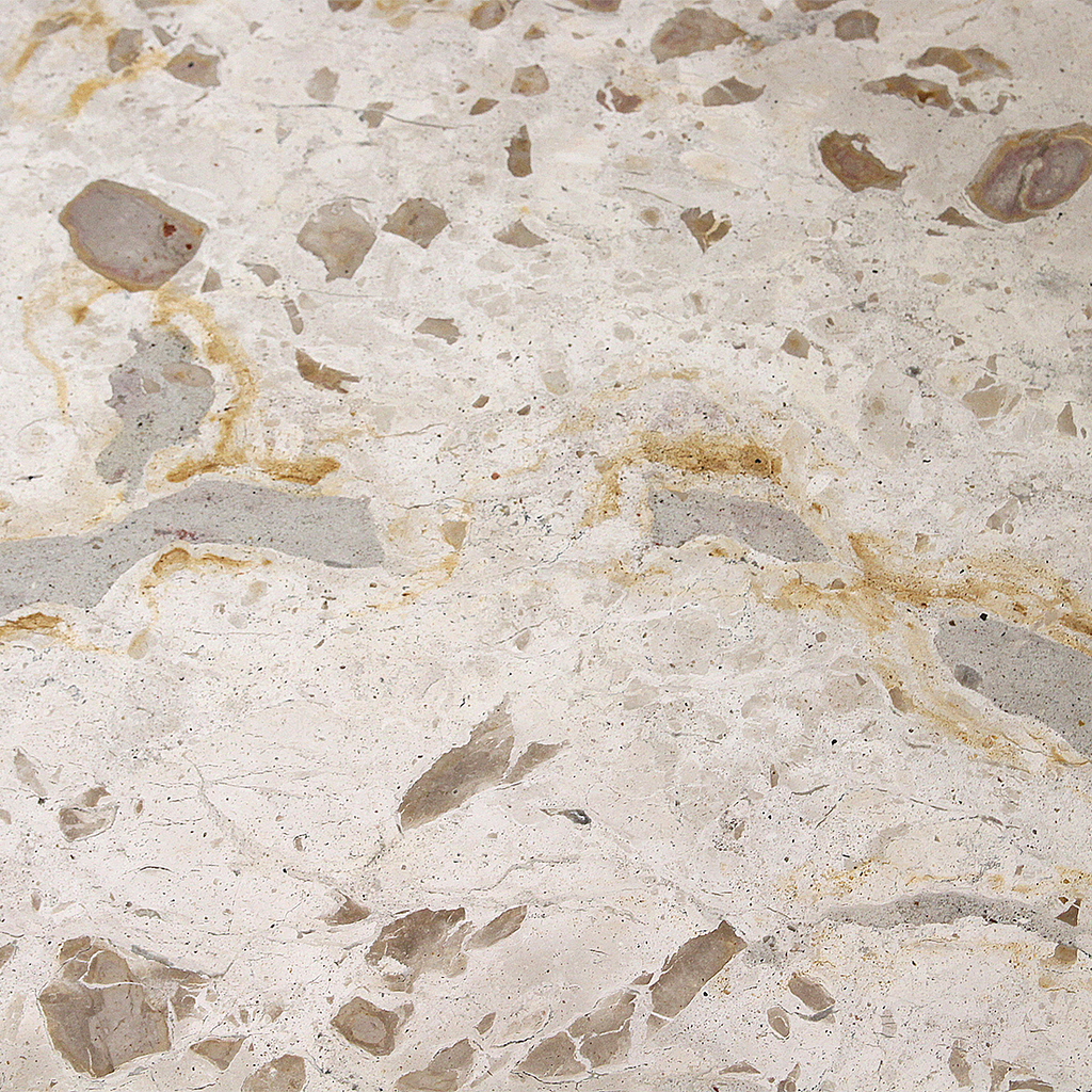 Table basse ovale marbre crème et bois pour salon – 120x60 cm