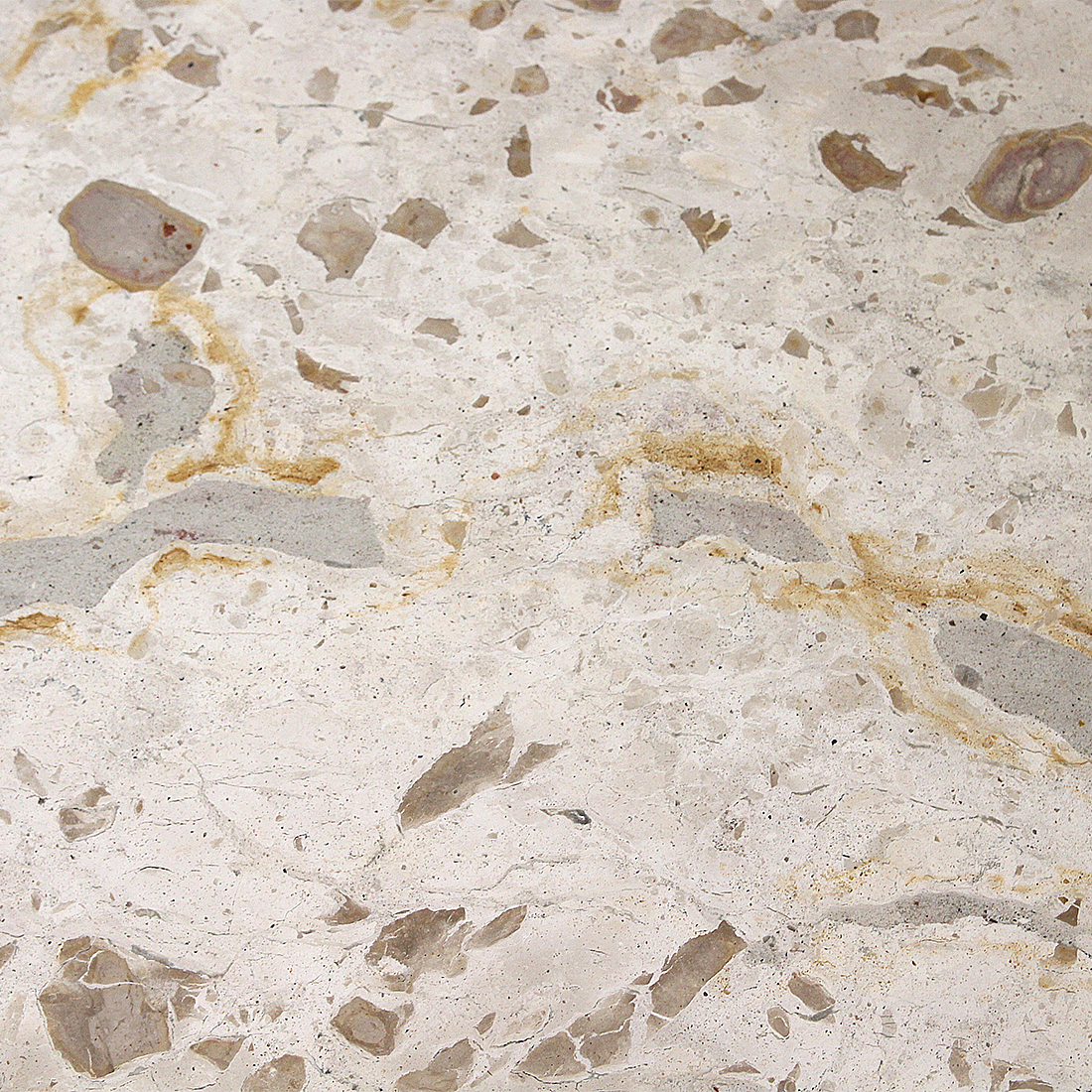 Table basse ovale marbre crème et bois pour salon – 120x60 cm