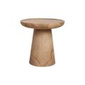 Table d’appoint ronde en teck naturel clair – Ø40 cm