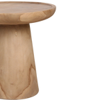 Table d’appoint ronde en teck naturel clair – Ø40 cm