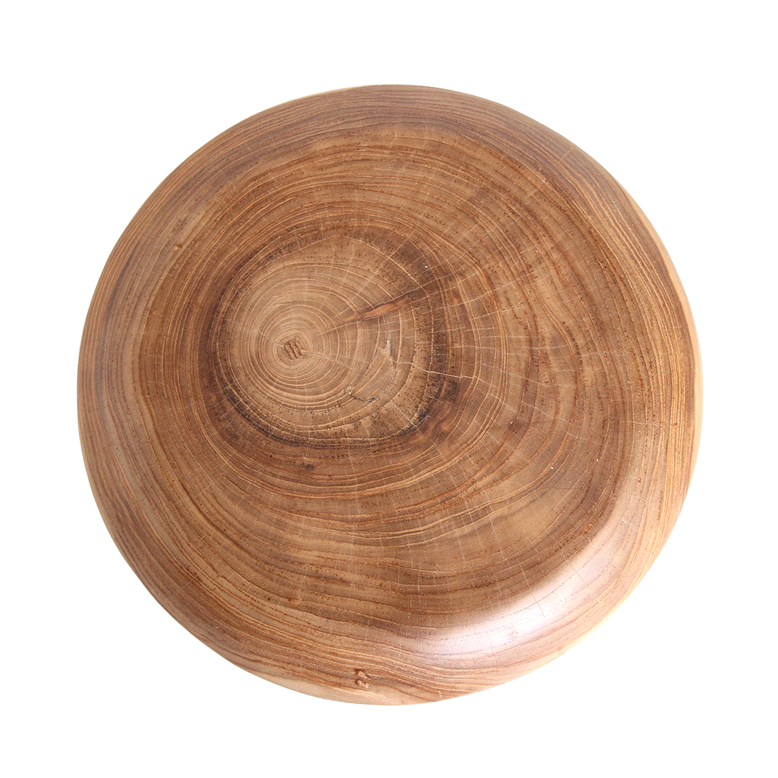 Tabouret galets bois teck beige salon extérieur – H45 cm