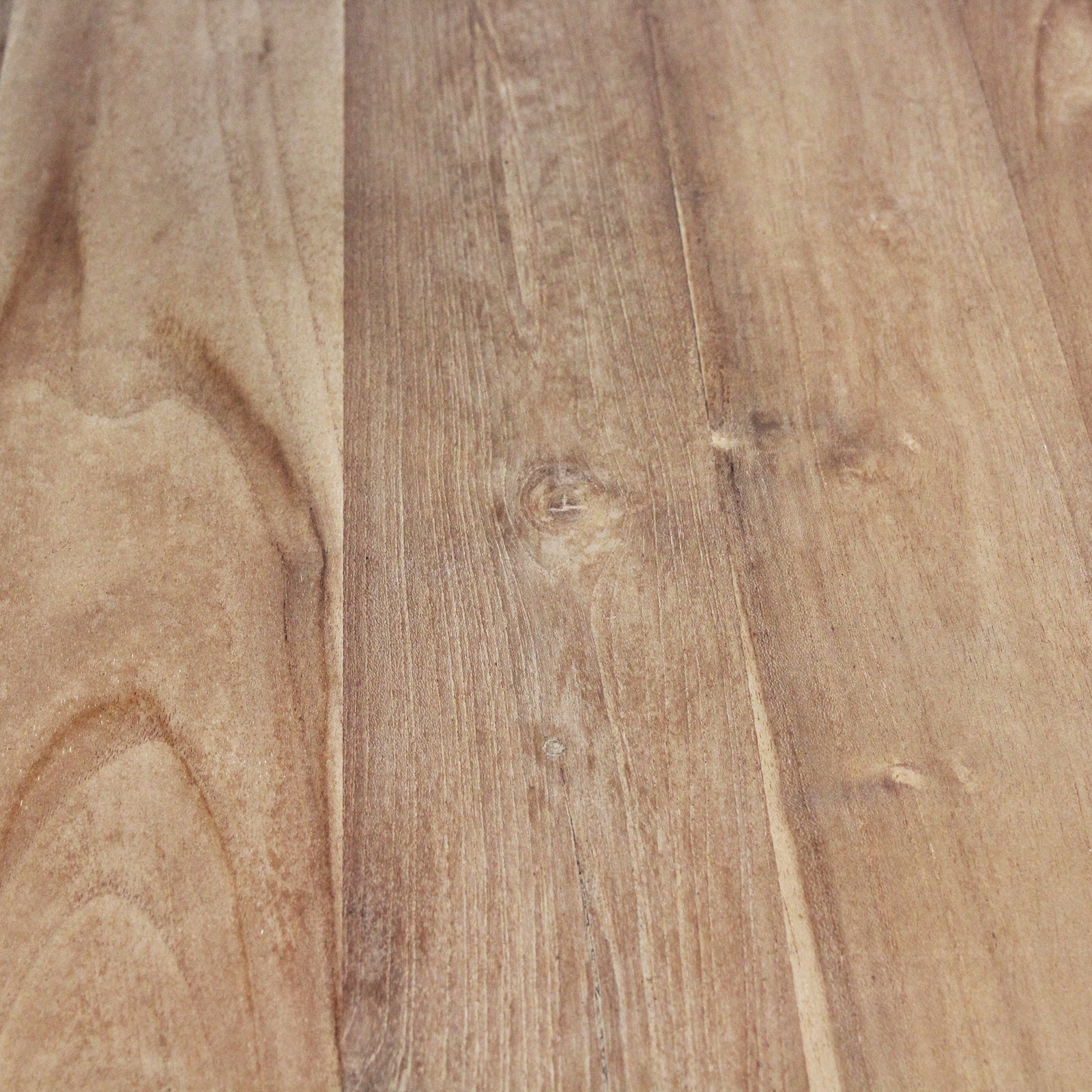 Table à manger en teck recyclé clair pieds arrondis – 200x100 cm
