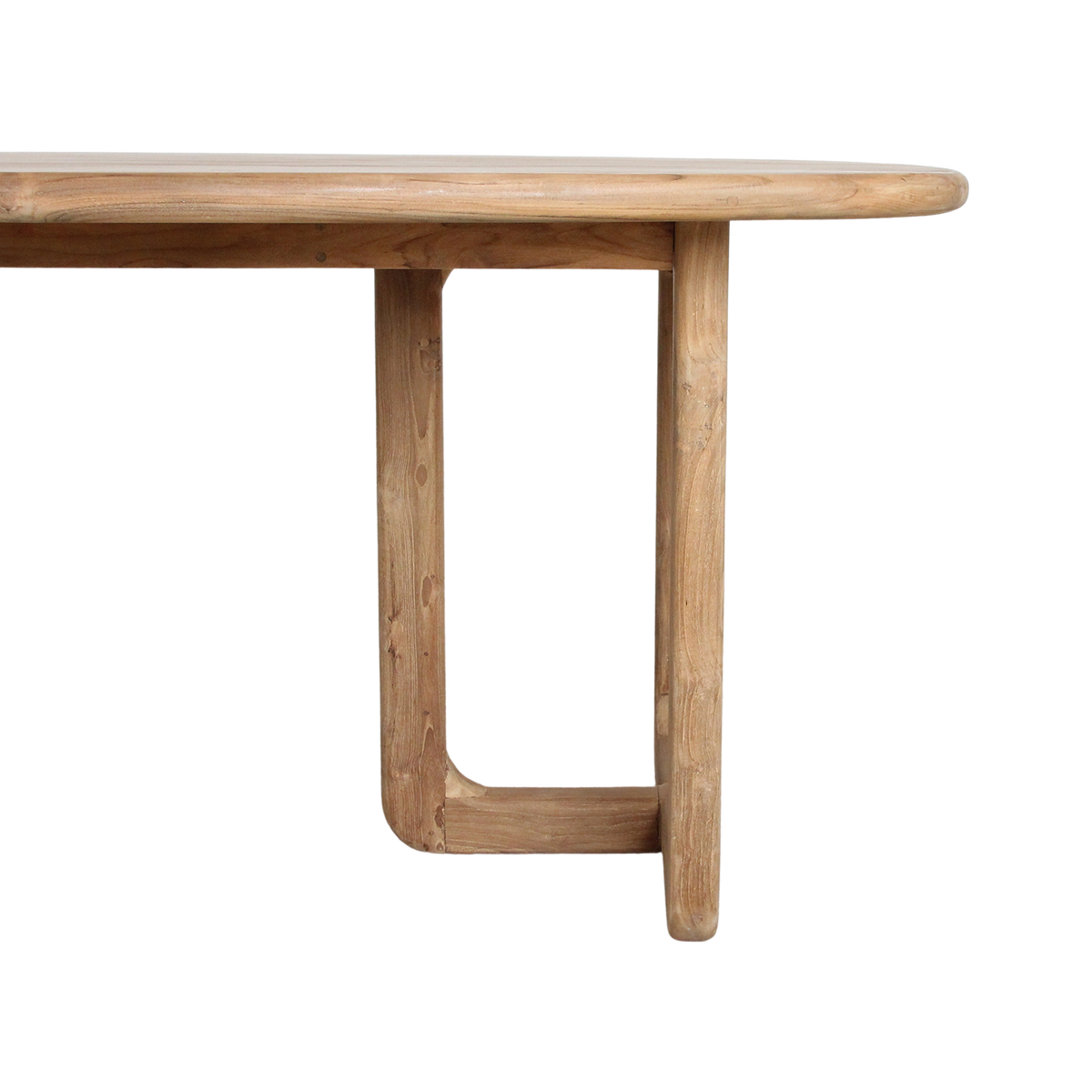 Table à manger en teck recyclé naturel oblong – 240x100 cm
