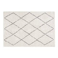 Tapis losanges noir et blanc fond blanc