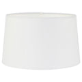 Abat-jour cylindrique en tissu blanc pour intérieur avec lampe, diamètre 30 cm