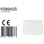 Abat-jour cylindrique en tissu blanc pour intérieur, diamètre 30 cm