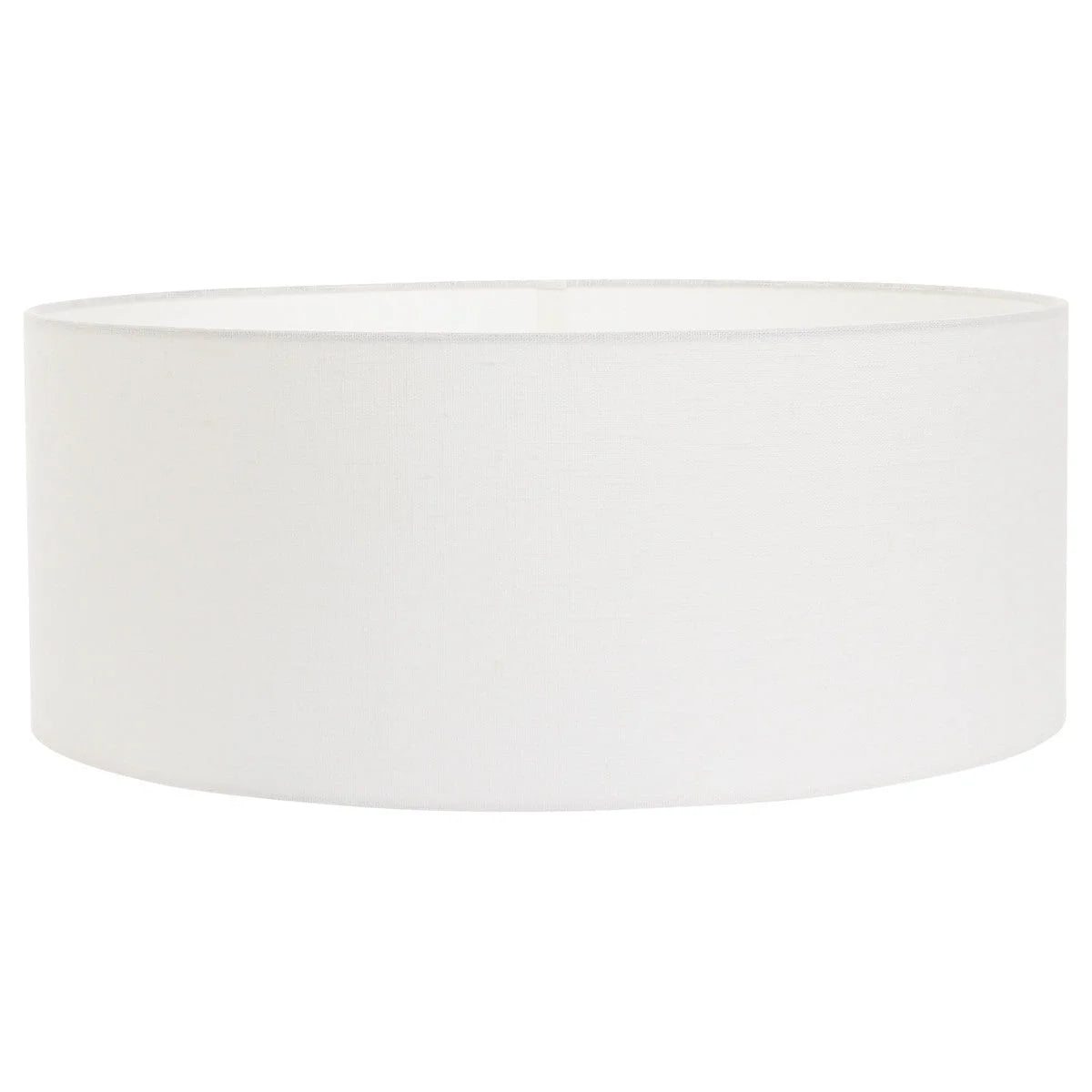 Abat-jour cylindraux en lin blanc pour applique murale en métal noir