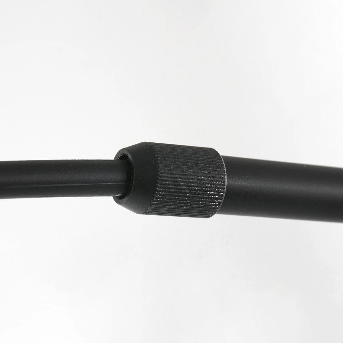Tige en métal noir avec bouton texturé, compatible avec l applique murale en verre fumé