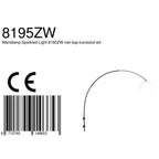 Lampe murale arc en métal noir avec bras incurvé et abat-jour blanc Ø40 cm