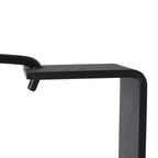 Support en métal noir avec coin arrondi pour applique murale orientable avec abat-jour