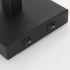 Base de lampe noire avec deux interrupteurs pour l’applique murale en métal noir