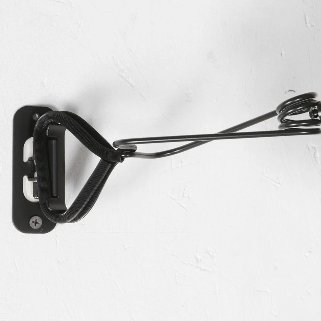 Support mural en métal noir pour vélo avec bras articulé, diamètre 18 cm