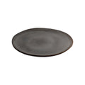 Assiettes en grès gris marron ø21 cm - Lot de 4