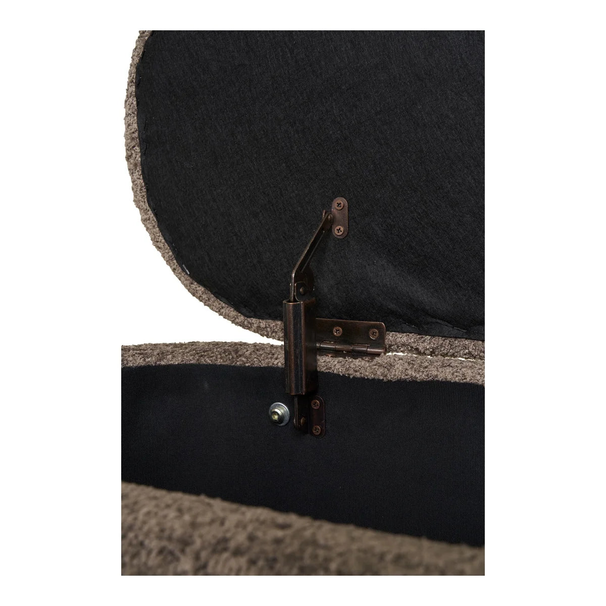 Tapis zone en bouclé taupe beige et brun moucheté, 98x41 cm