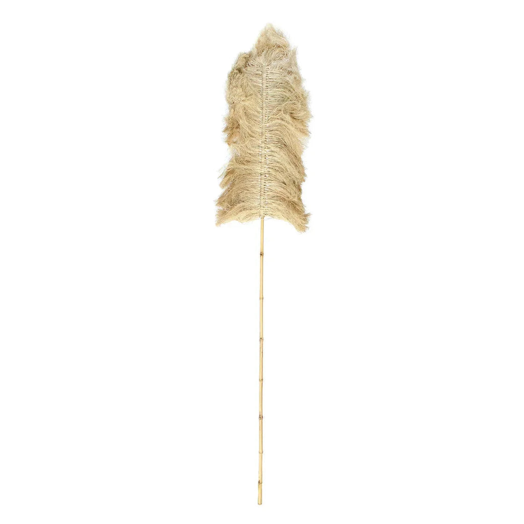 Plume décorative en dried grass sur bâton en bambou pour décoration naturelle