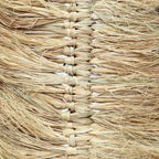 Lot de 6 branches déco en raphia et palmier naturel avec des fibres tissées