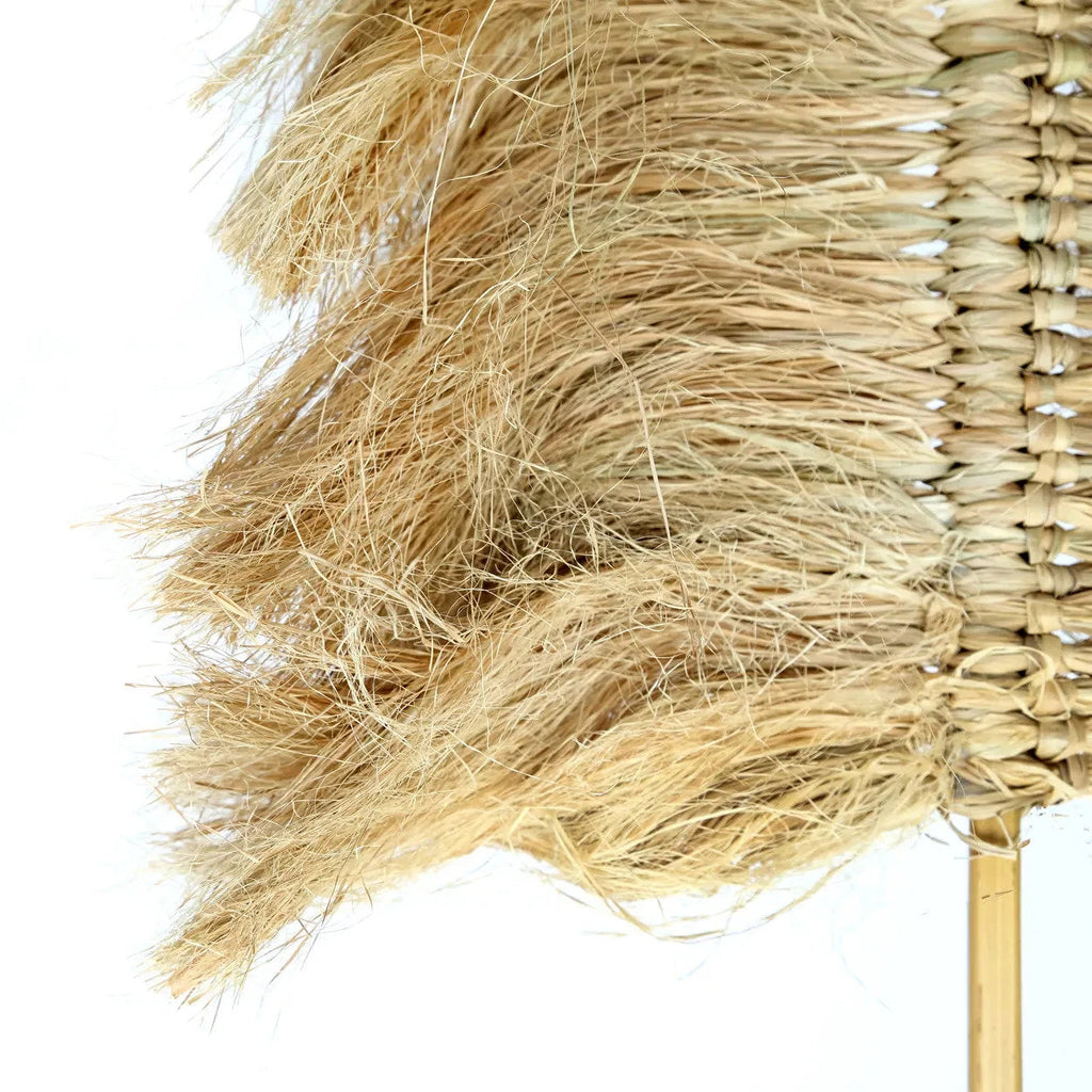 Brosse en paille naturelle et palmier pour décoration ou nettoyage, lot de 6