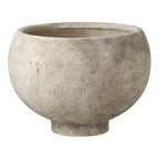 Cache-pot rond en céramique effet pierre gris clair Ø26 cm