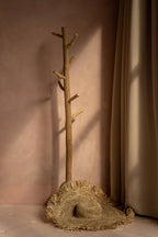 Portemanteau en bois naturel forme arbre rustique artisanal