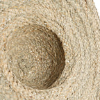 Chapeau de paille en jacinthe d’eau naturel, bord XXL souple tressé