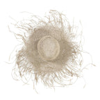 Chapeau de plage naturel en herbe marine à franges plumeuses