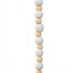 Collier décoratif en perles de bois aux tons naturels lisses