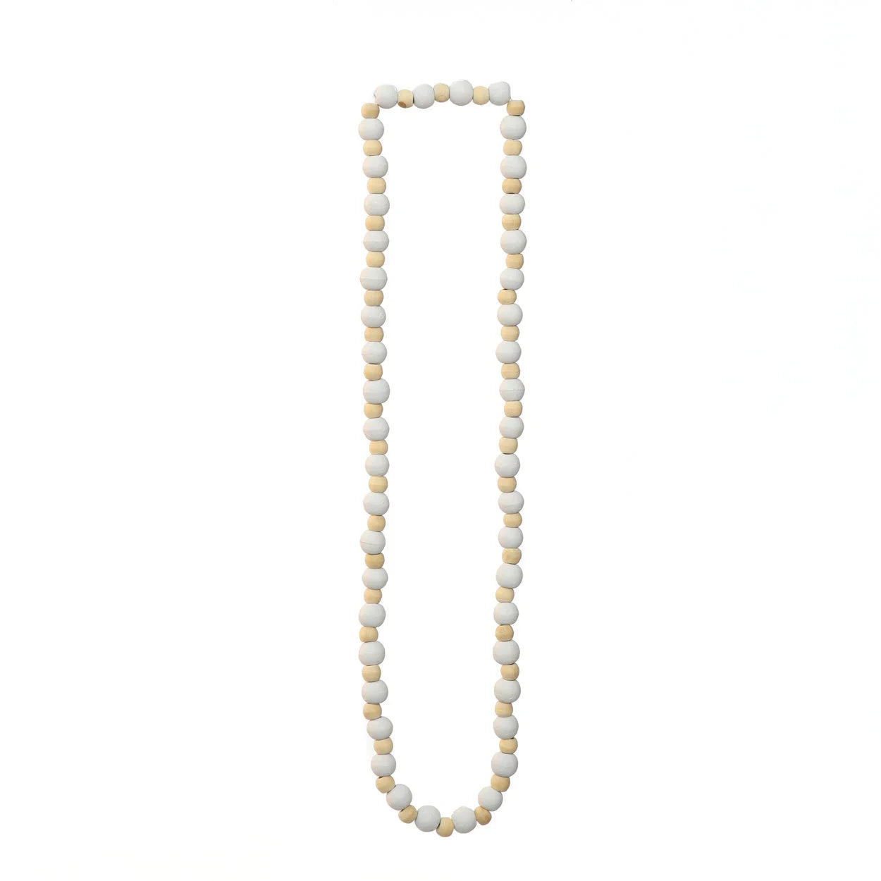 Collier en perles blanches et jaunes, design minimaliste