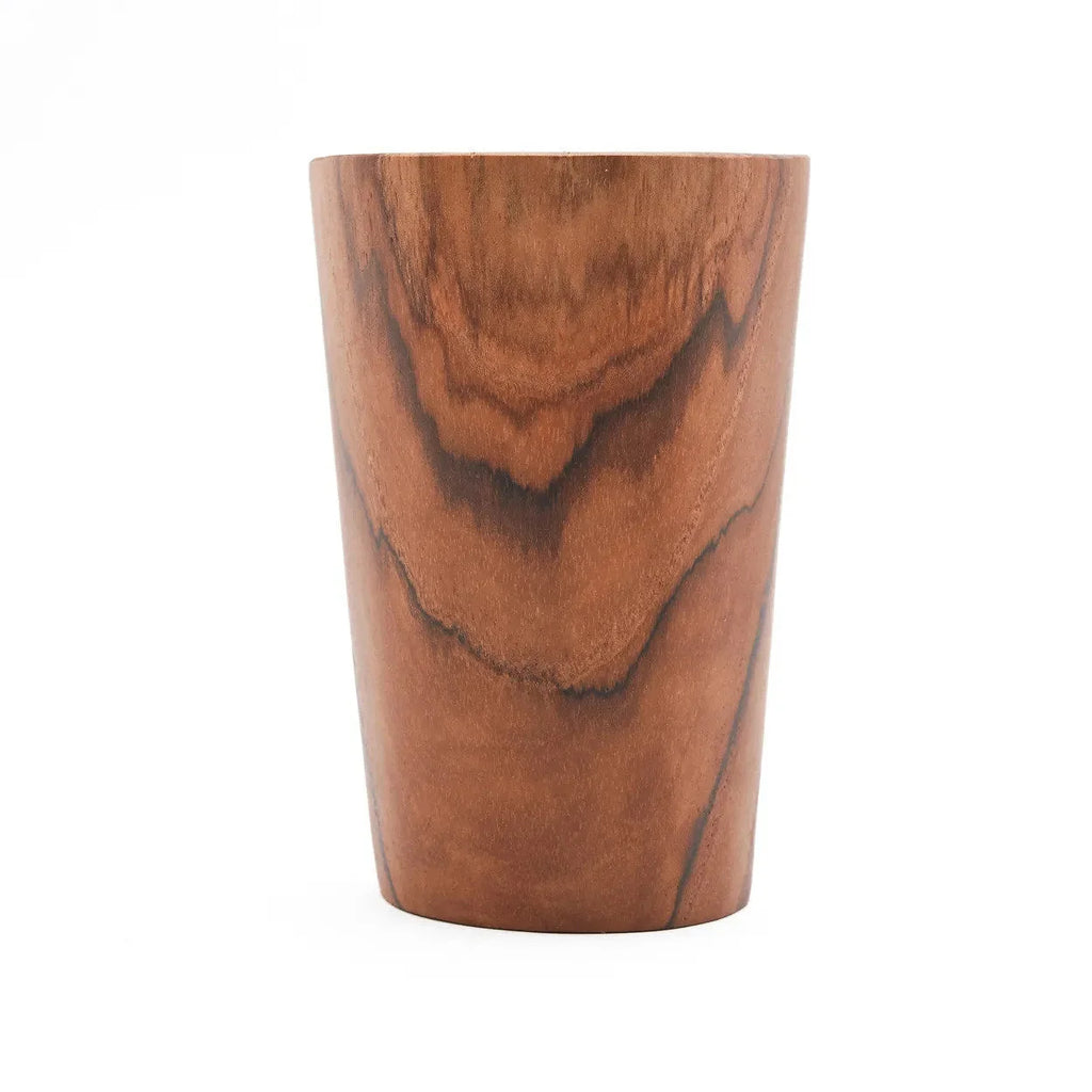 Coupe en racine de teck cylindrique – Finition naturelle – H16 cm
