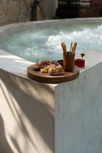 Coupe en racine de teck cylindrique – Finition naturelle – H16 cm