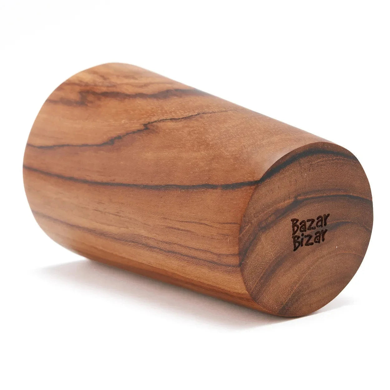 Coupe en racine de teck cylindrique – Finition naturelle – H16 cm