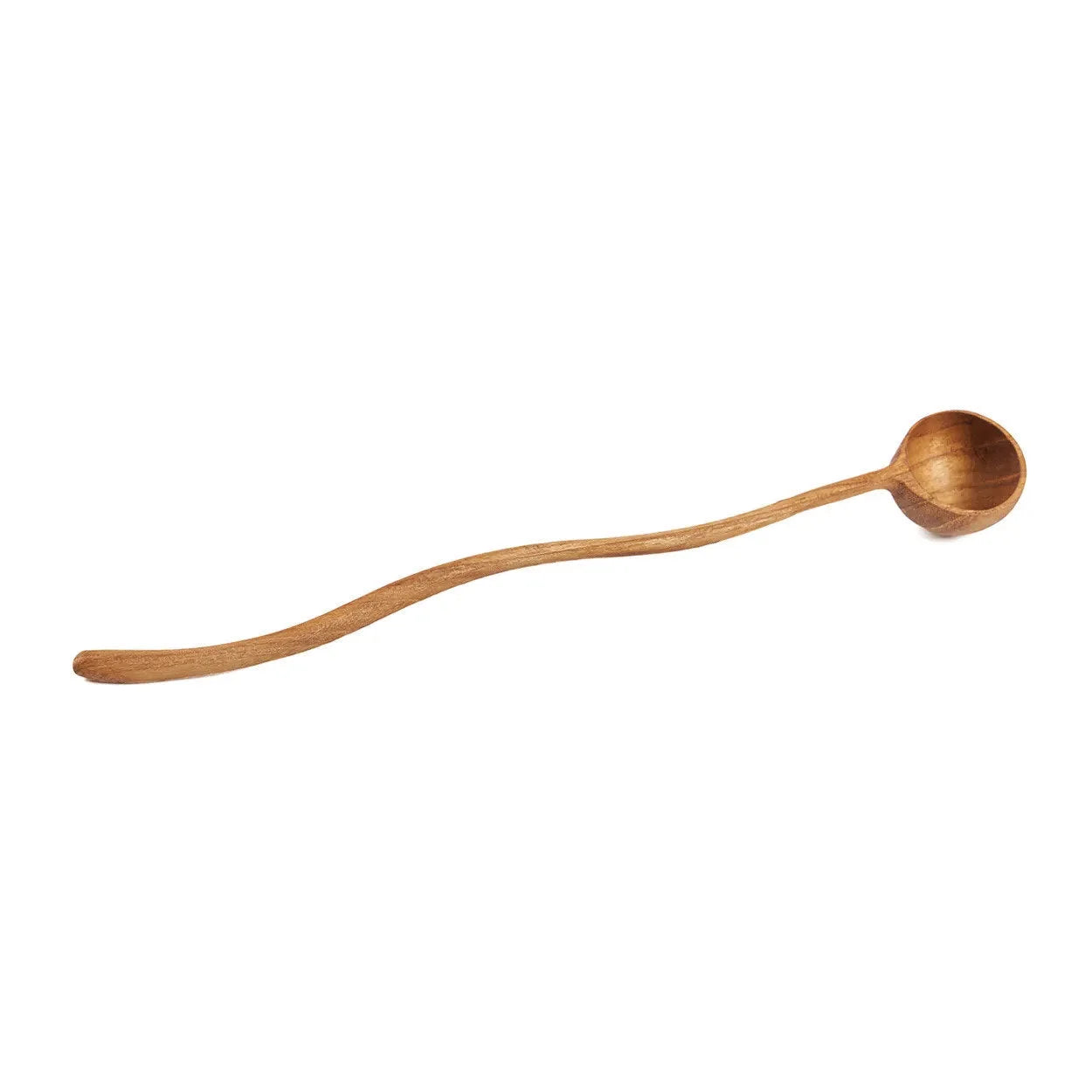 Cuillère doseuse en racine de teck motif zigzag 22 cm