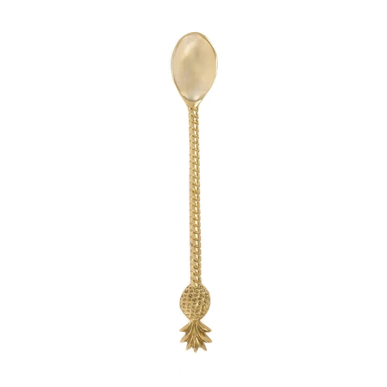 Cuillère longue en laiton doré motif ananas