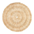 Tapis décoratif rond en raffia tissé naturel effet soleil Ø110 cm