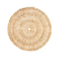 Décoration murale ronde en sisal naturel avec franges – Ø85 cm