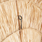 Décoration murale ronde en sisal naturel avec franges – Ø85 cm