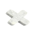 Dessous de plat en marbre blanc effet croix minimaliste pour décoration élégante