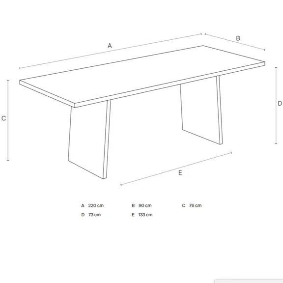 Table en teck recyclé dimensions