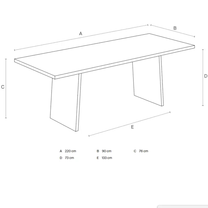 Table en teck recyclé dimensions