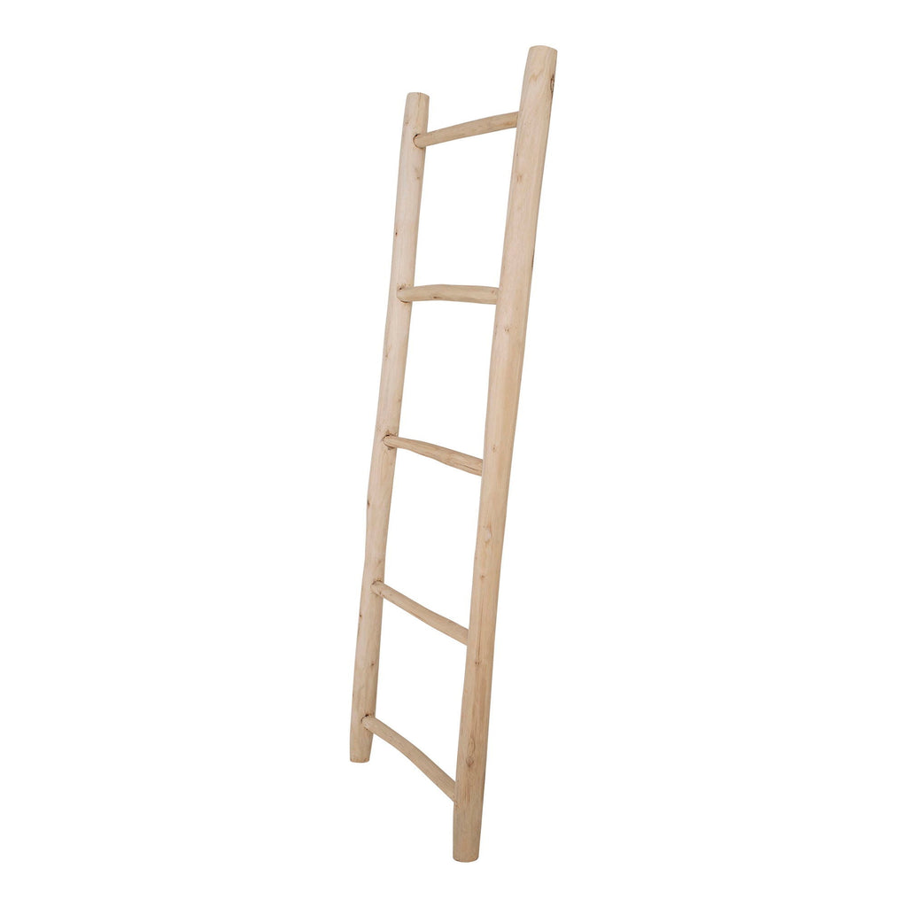 Échelle décorative en bois de teck naturel rustique 50x150 cm