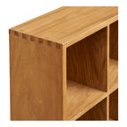 Étagère murale en bois de chêne naturel à 12 cases, 39x11x51 cm