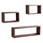 Étagère murale en bois recyclé brun rectangulaire 70x15 cm