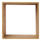 Étagère murale cube en chêne naturel lisse, 30x18x30 cm